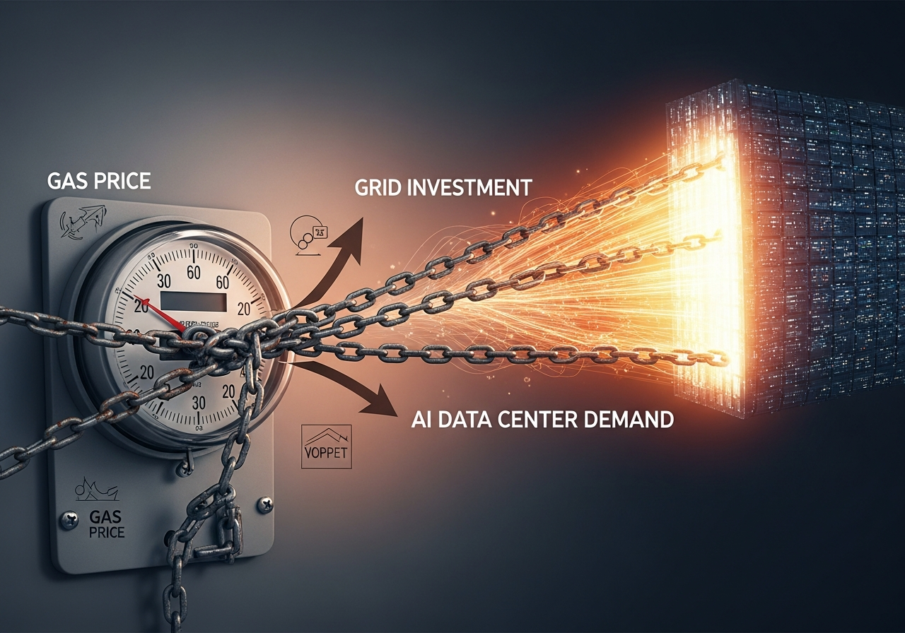 AI가 전기요금을 밀어올린다…데이터센터 수요·가스 가격·그리드 투자 ‘삼중 압력’