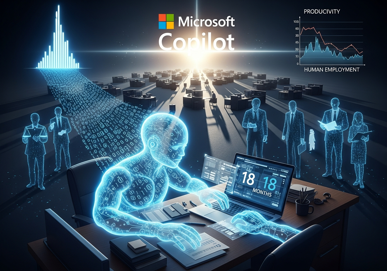 마이크로소프트 AI CEO “18개월 내 대부분의 사무직 업무 자동화”