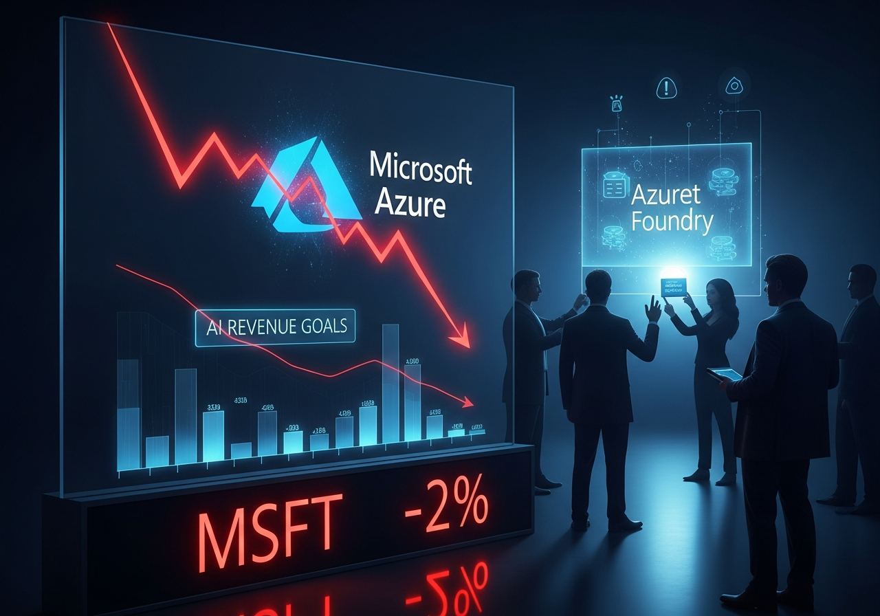마이크로소프트, AI 매출 성장 목표 논란에 주가 하락