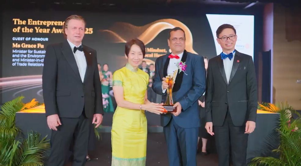 무빙월스 스리칸트 라마찬드란, 싱가포르 중소기업협회 '올해의 기업가상' 수상