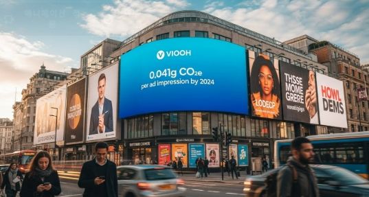 VOOH, '프로그램매틱 DOOH는 저탄소 미디어'...글로벌 기준 대비 최고 수준 효율 입증