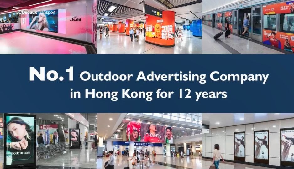 JCDecaux Transport Named Hong Kong’s No.1 Outdoor Advertising Company