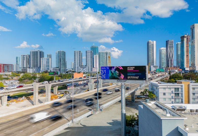 OUTFRONT and Formula E activated a city-wide campaign across South Florida, including high-impact digital billboards and transit media in and around the Hard Rock Stadium and Miami International Autodrome.
