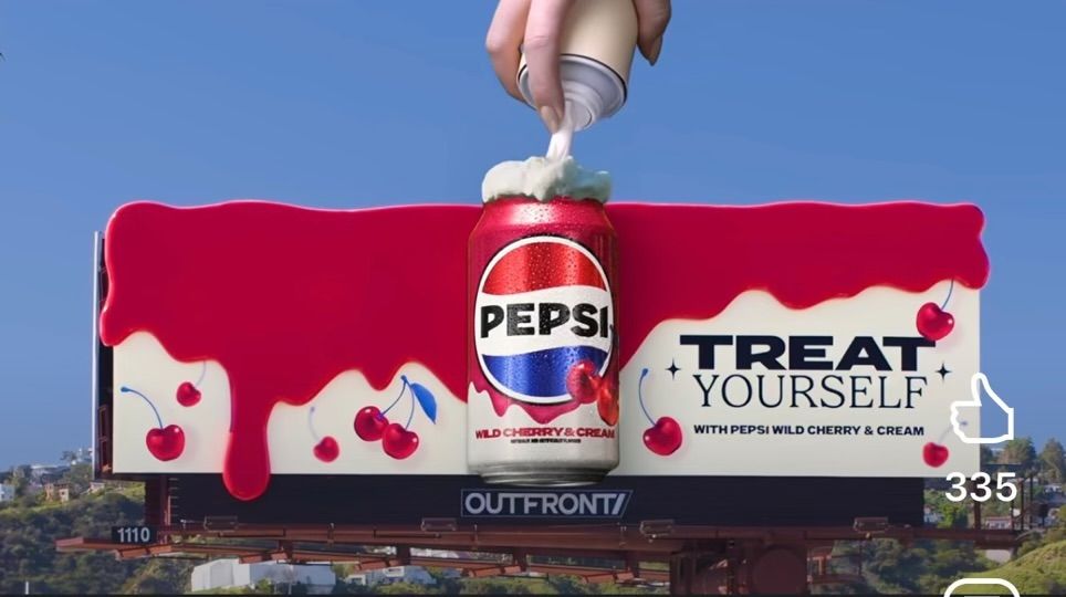 FOOH와 OOH 만나다… 펩시 체리 & 크림 캠페인, 거리와 SNS 동시 공략