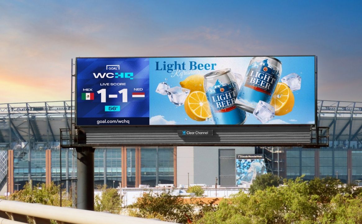 First-of-its-kind partnership between Clear Channel Outdoor and Footballco will bring curated, real-time tournament content to digital screens across America, reaching fans where they live, work and play.