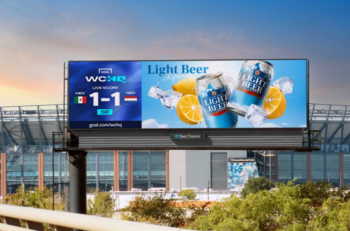 First-of-its-kind partnership between Clear Channel Outdoor and Footballco will bring curated, real-time tournament content to digital screens across America, reaching fans where they live, work and play.