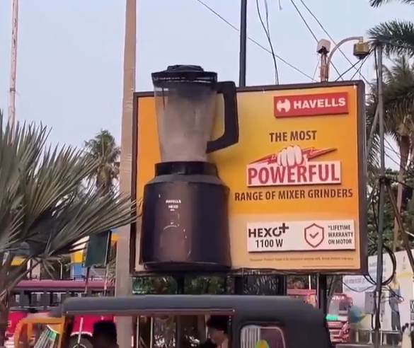인도 하벨스, 옥외광고를 '제품 시연 무대'로… OOH의 역할 재정의