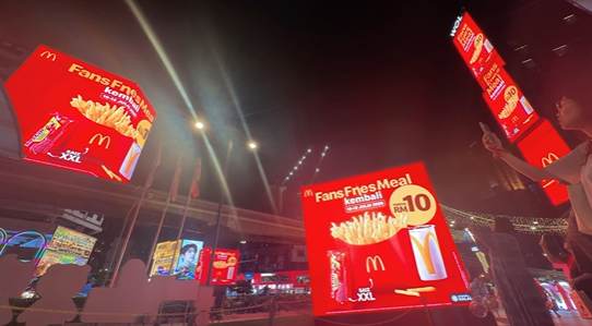 맥도날드 말레이시아, 쿠알라룸푸르서 멀티스크린 DOOH 전략 선보여