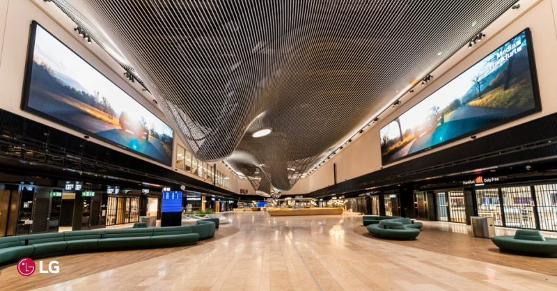 LG Unveils 115㎡ LED Display Installation at Frankfurt Airport Terminal 3