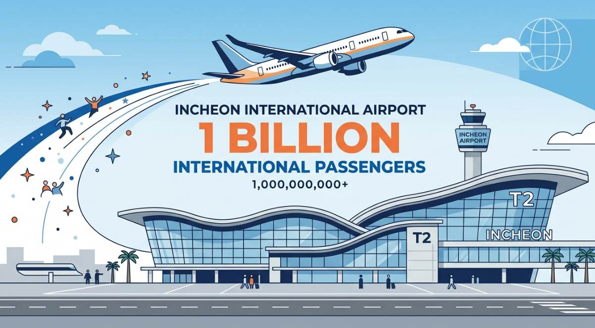 Seoul Incheon Airport Surpasses 1 Billion International Passengers, Cementing Its Status as a Global Aviation Hub