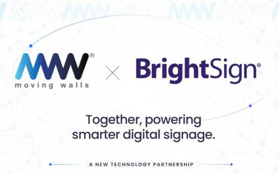 Moving Walls Partners with BrightSign to Expand Digital Signage Management and Monetization