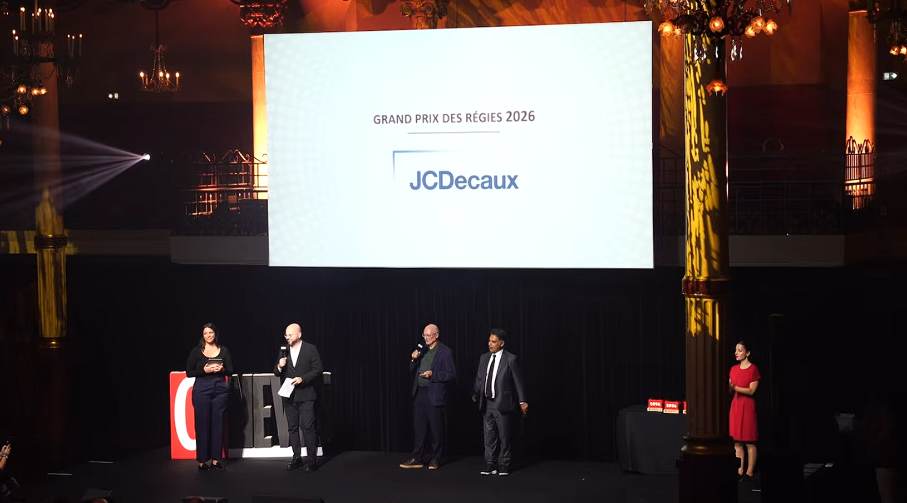 JCDecaux France, awarded CB News Grand Prix des Régies 2026 (Media Partner of the Year – 2026)