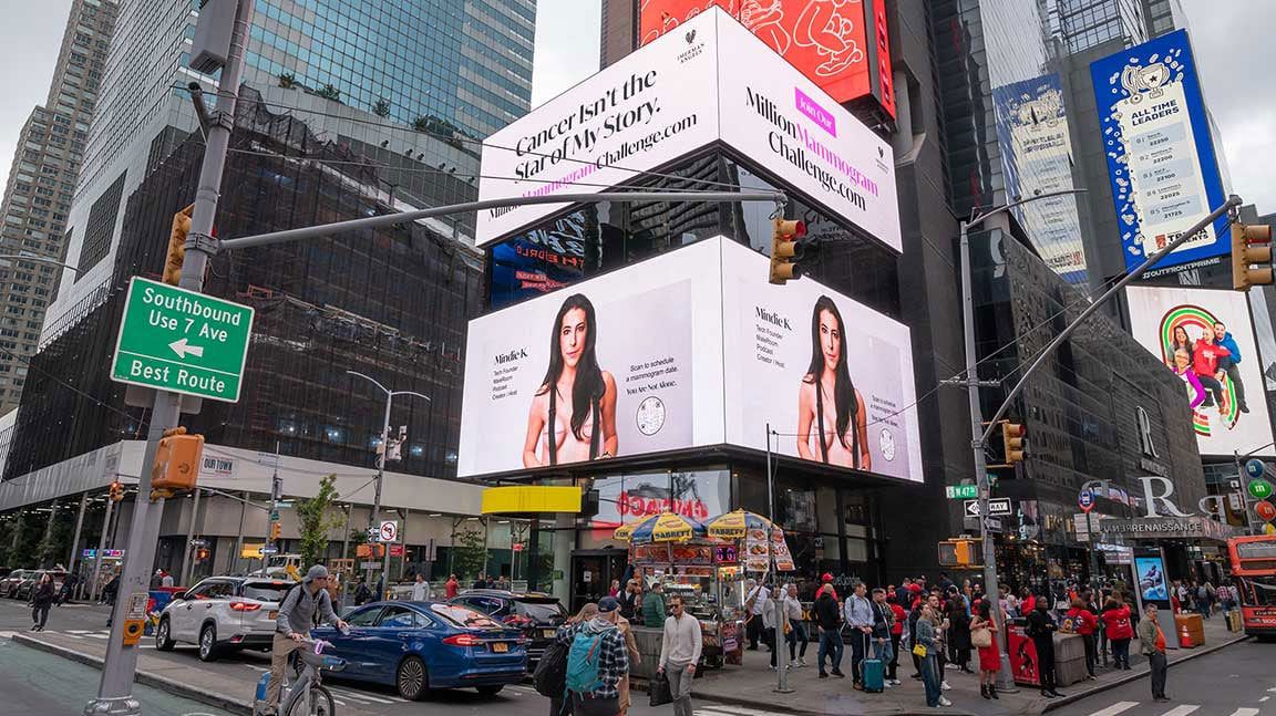 미국 옥외광고 기업들이 전하는 공익 메시지…유방암 조기검진 캠페인 미국 전역 확산