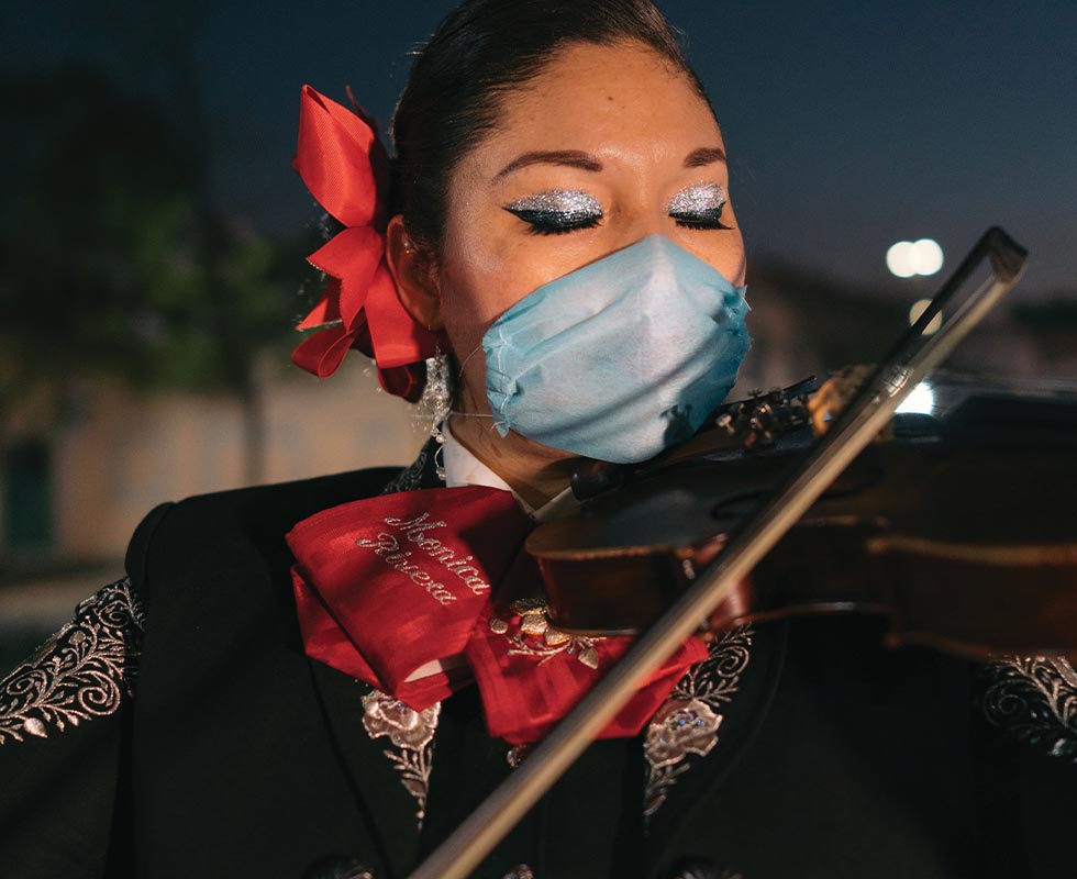 Monica Rivera Zuñiga is a mother of two and a third-generation mariachi musician.