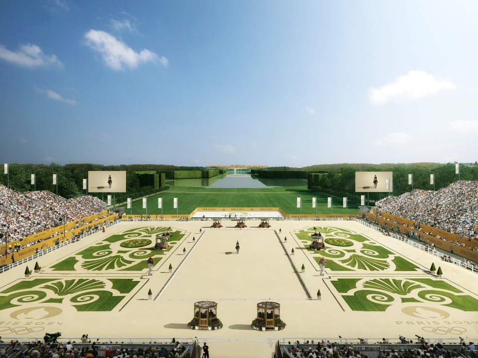 Modern pentathlon venue at the Palace of Versailles