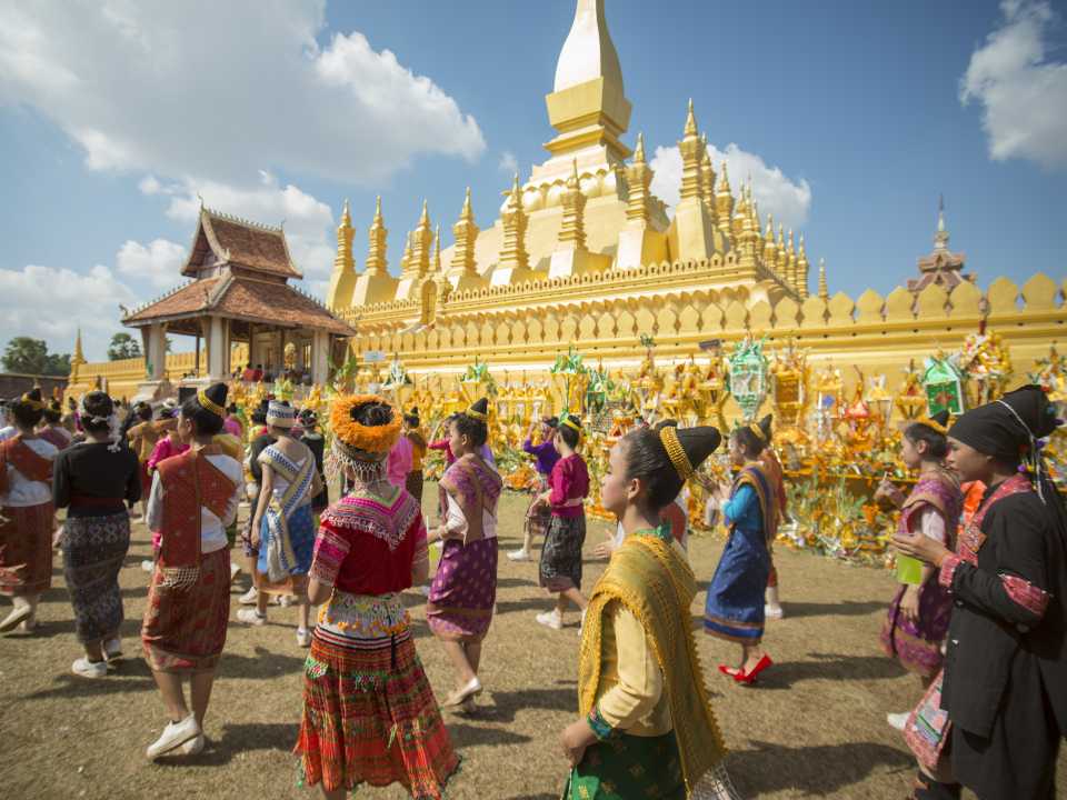 Boun That Luang festival in Vientiane, Laos