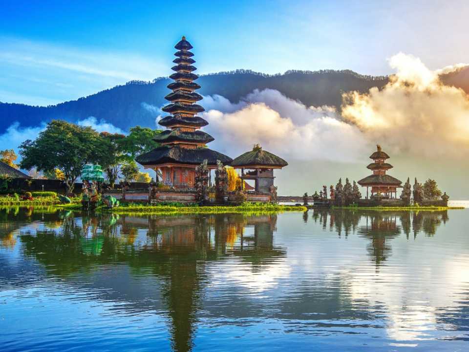 Ulun Danu Beratan Temple in Bali, Indonesia