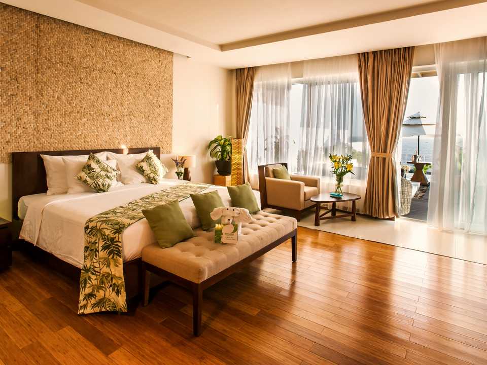 Inside a guest room at The Cliff Resort and Residences