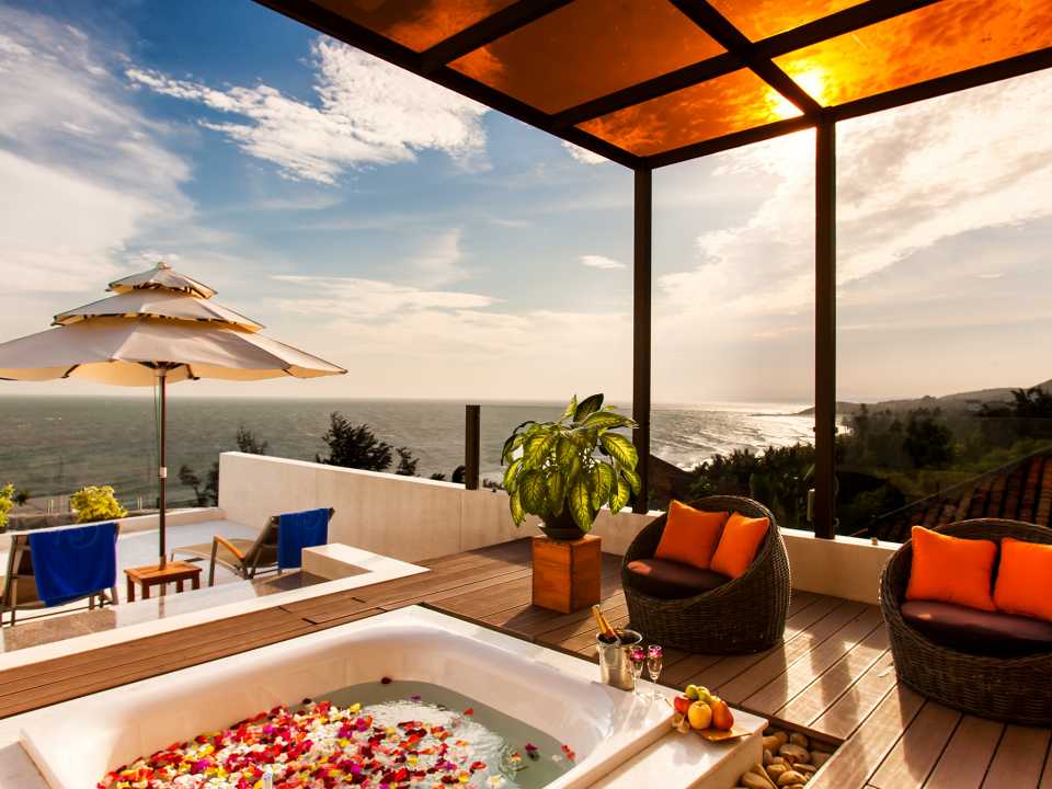 Sunset view from The Cliff Resort and Residences