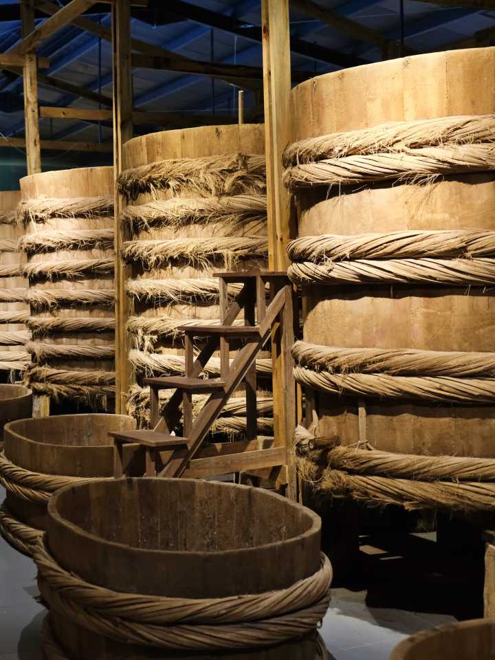 A re-creation of the fish sauce-making process at the Fish Sauce Museum in Mui Ne