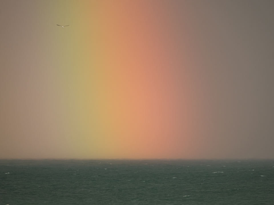 The sea at dawn in Shosanbetsu Village
