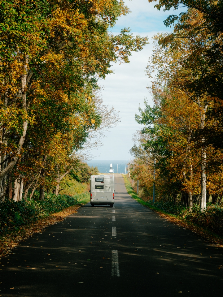 The road to Cape Notoro in Abashiri