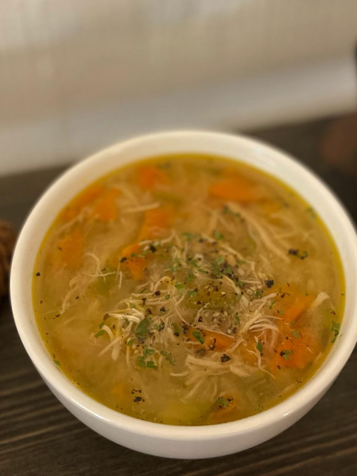Chicken vegetable soup from soup brand SOUPER