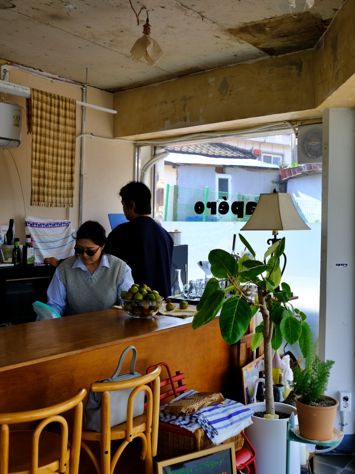 Interior view of Apéro, located in Mokpo’s old town center