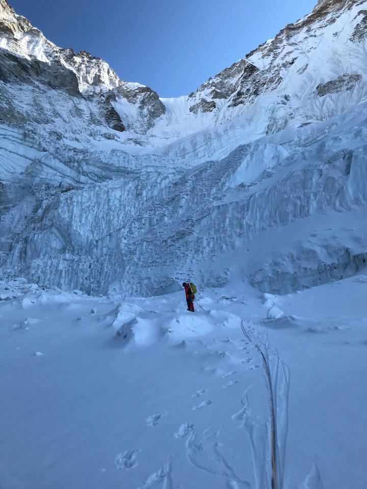 Alpine climber Ahn Chiyeong climbing the Himalayas with minimal equipment.