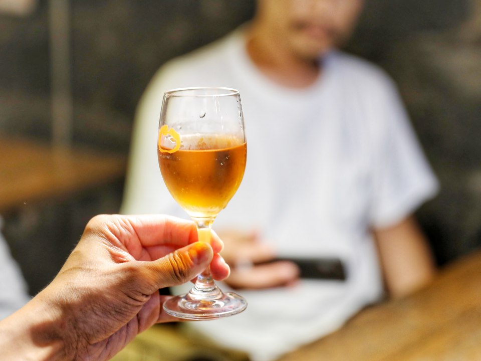 Persimmon wine tasted at the Cheongdo Wine Tunnel