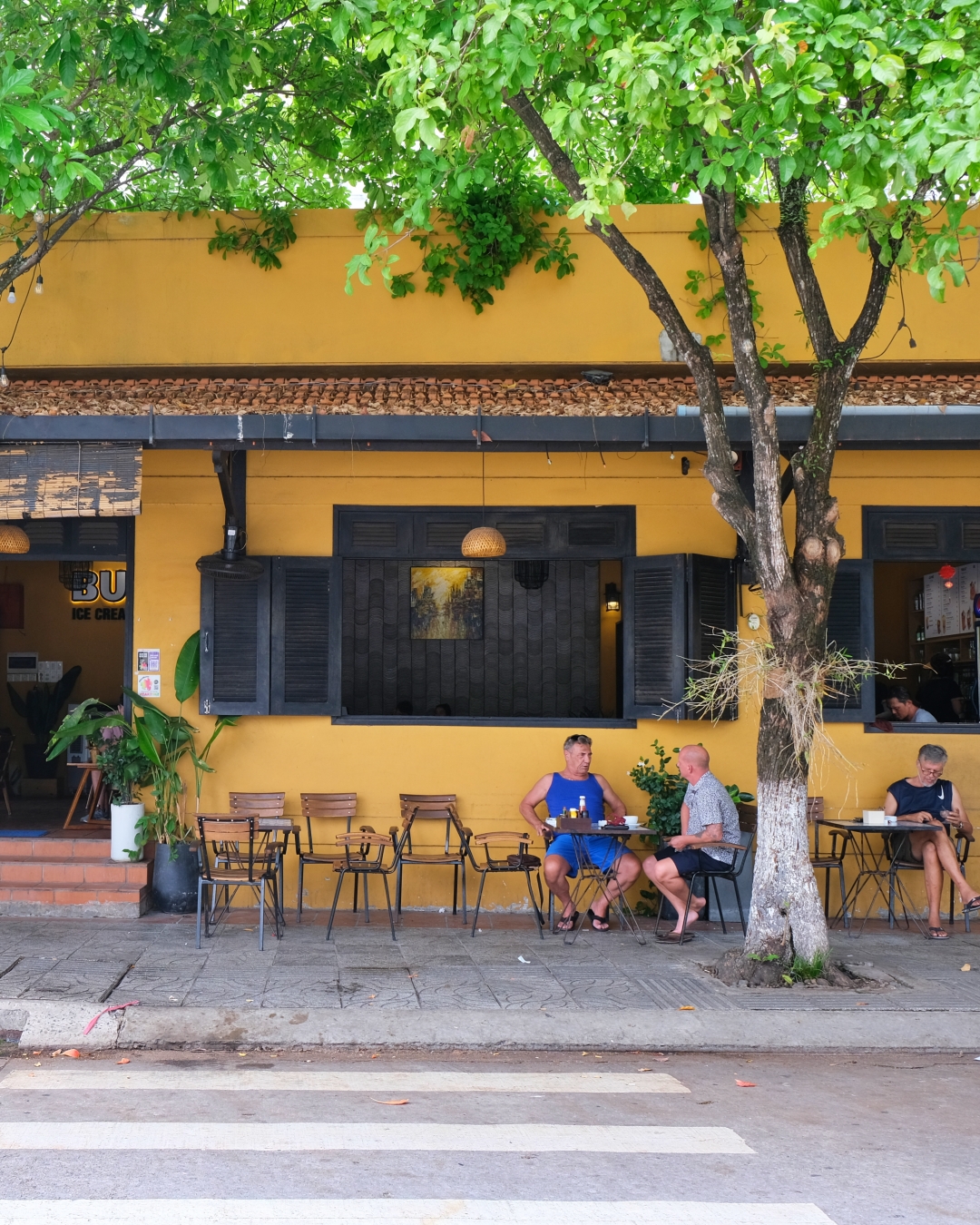 The exterior of Buddy Ice Cream & Cafe, a local favorite in Phu Quoc