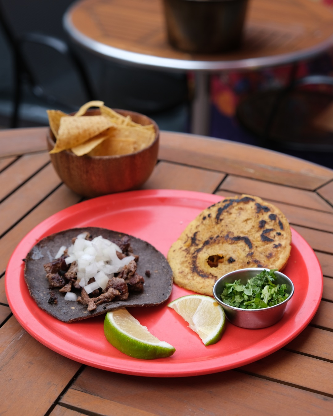 Tacos and gorditas at Salsarica, a Mexican restaurant in Hapjeong