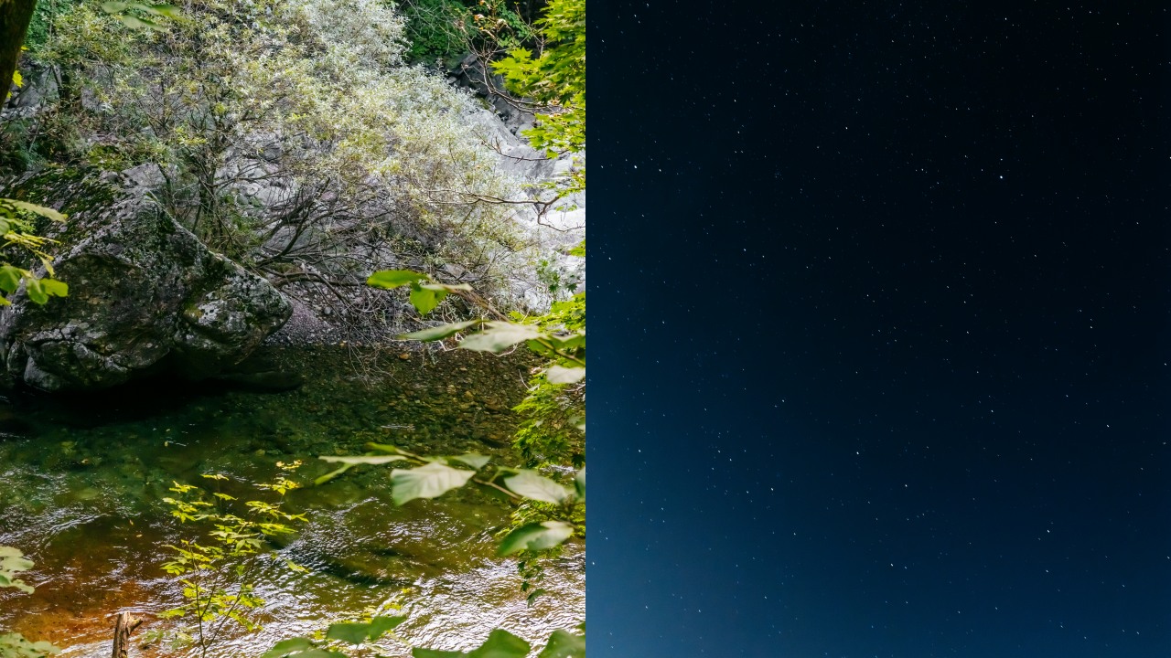 Day & Night in Nature — Muju by Day and Night