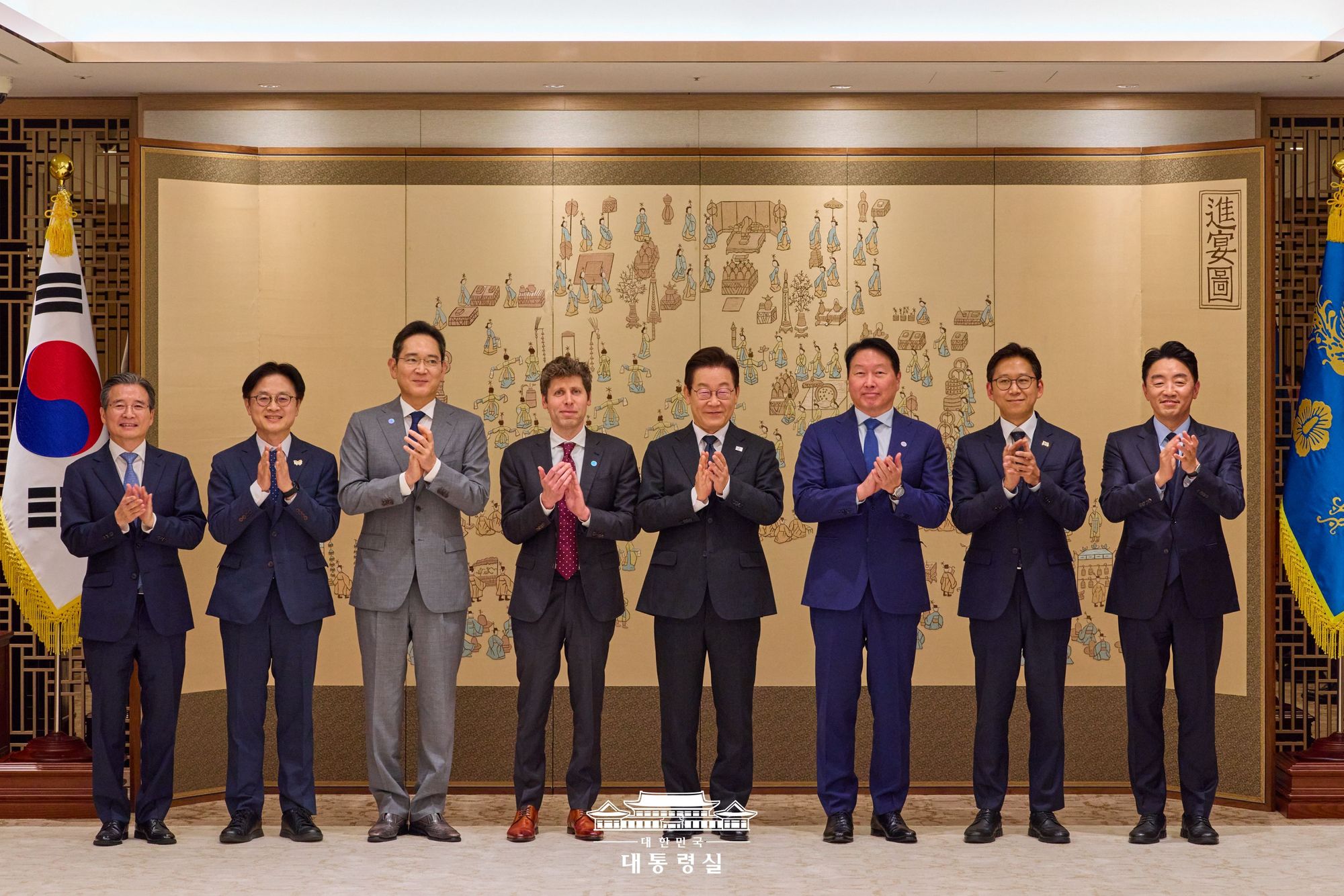 이재명 대통령, 샘 알트먼 오픈AI 샘 CEO와 회동…AI 인프라·반도체 협력 강화
