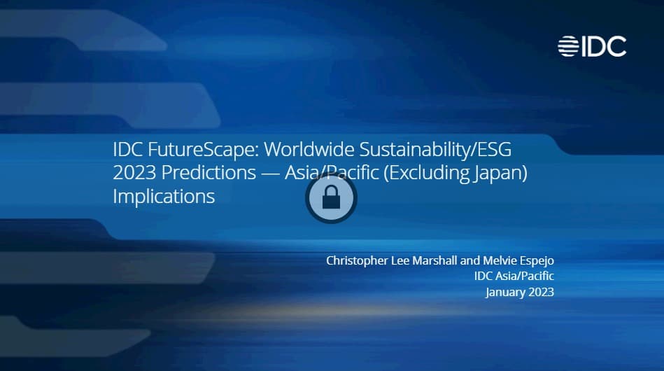 한국IDC, 아태지역 ESG 10대 전망 발표