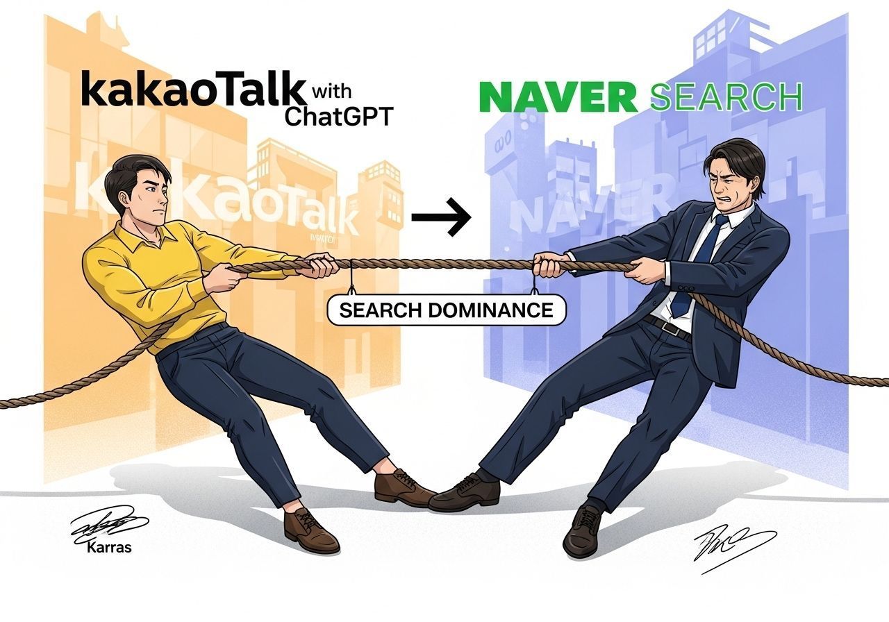 카카오톡 '채팅'에 ChatGPT 결합되면 네이버 검색은?