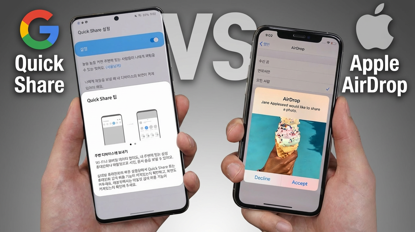 애플 동의 없는 호환, 구글 퀵쉐어가 에어드롭 뚫었다