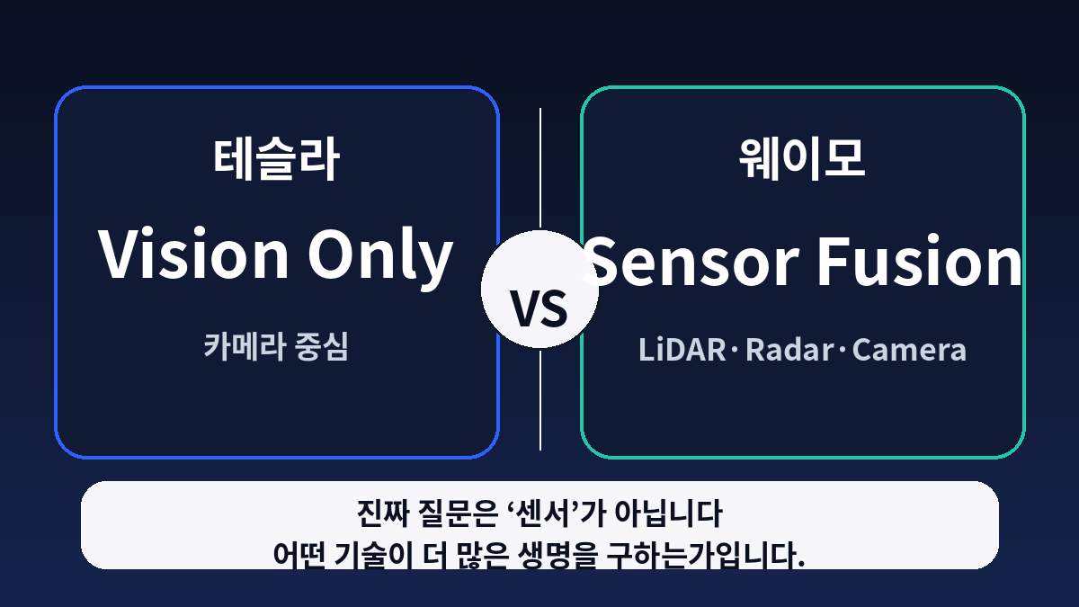 테슬라가 틀려도 이길 수 있는 이유: Vision Only와 라이다 논쟁이 놓친 ‘규모의 윤리’