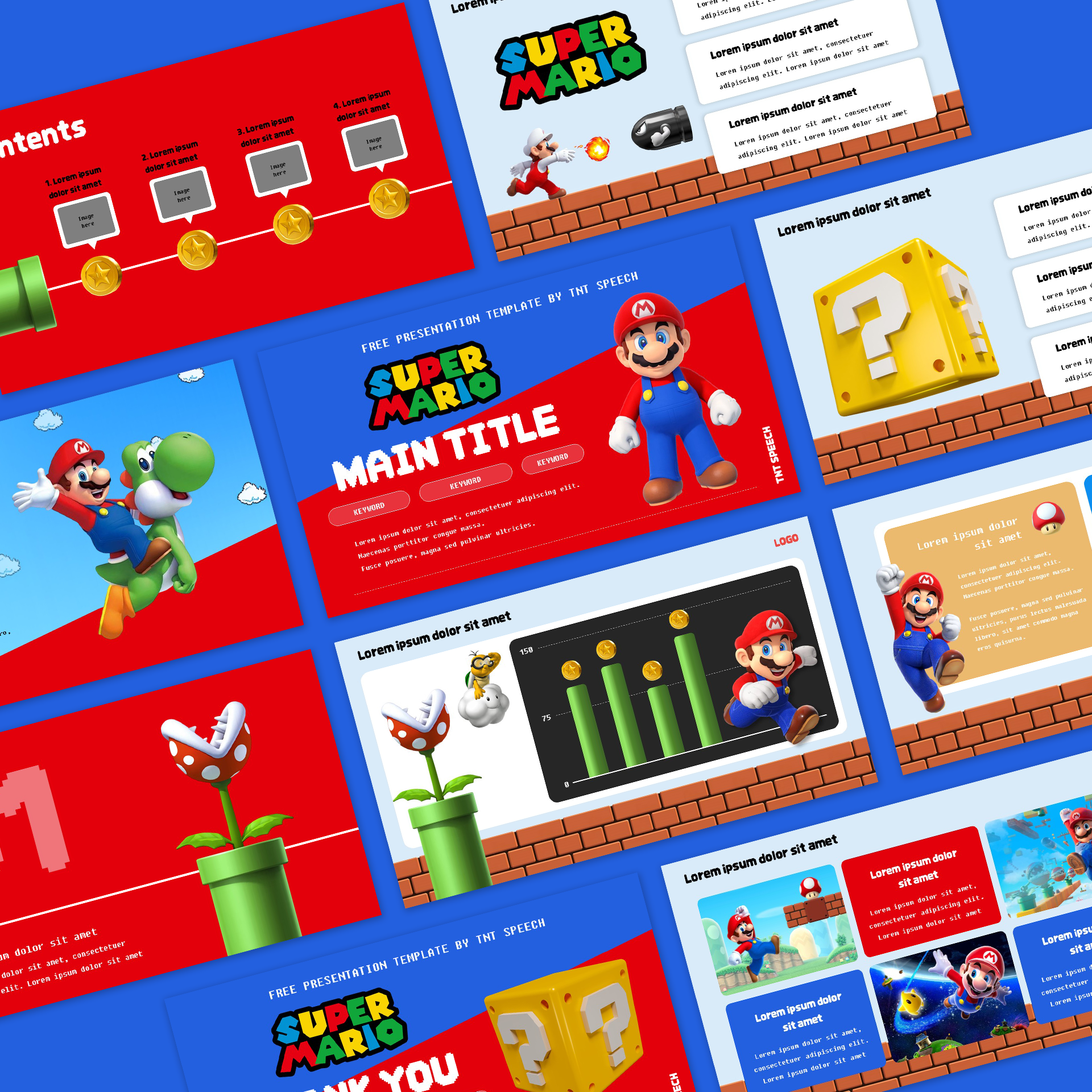 슈퍼 마리오 테마 PPT 템플릿(T204)