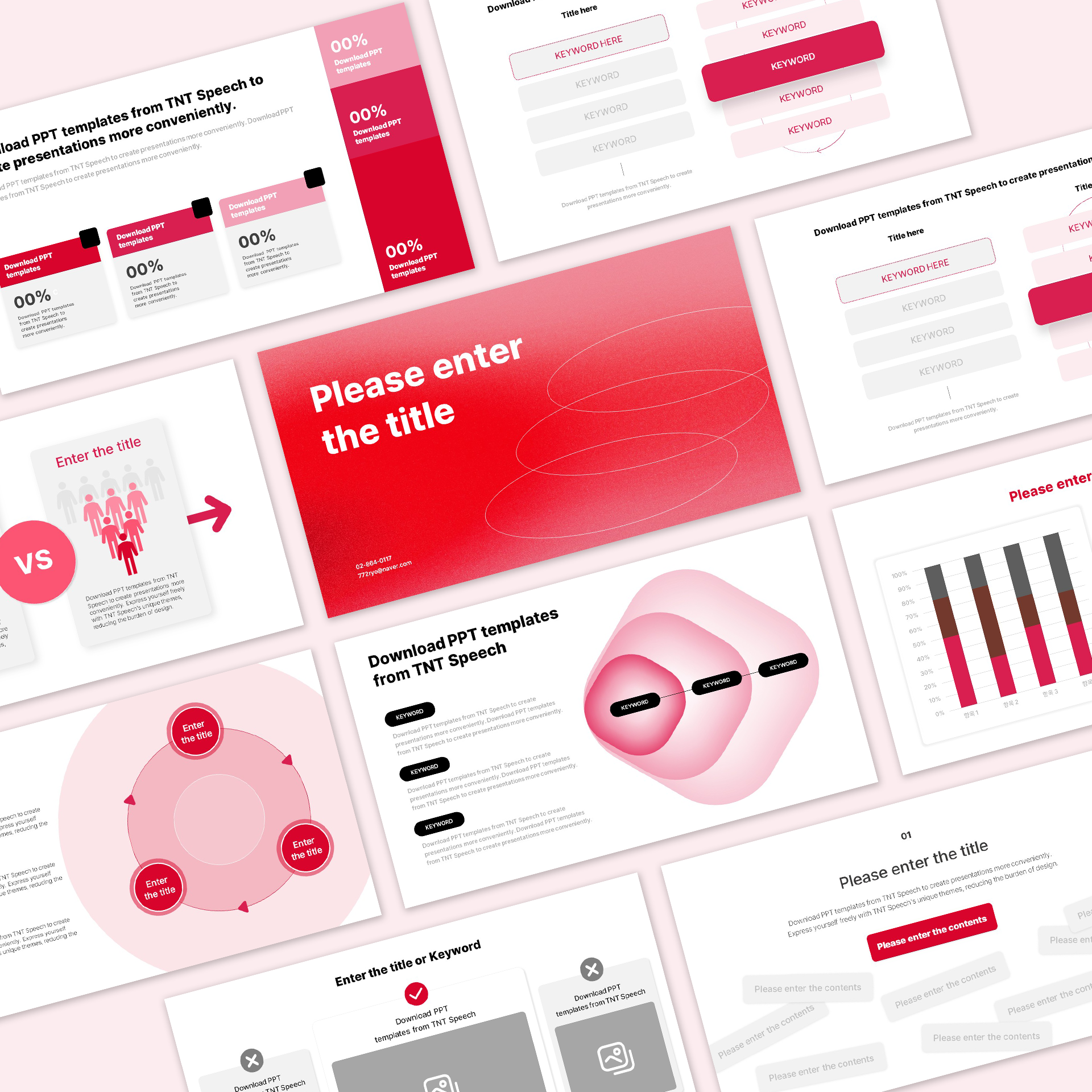 레드 비즈니스 PPT 템플릿(B220)