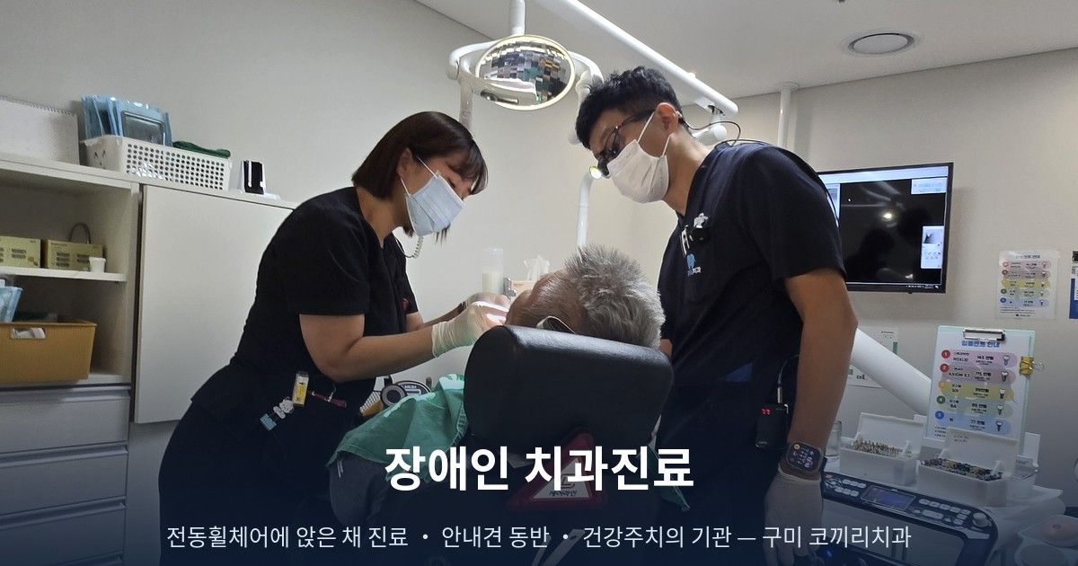 장애인 치과진료 — 전동휠체어·안내견 동반·발달장애 아동 진료 안내